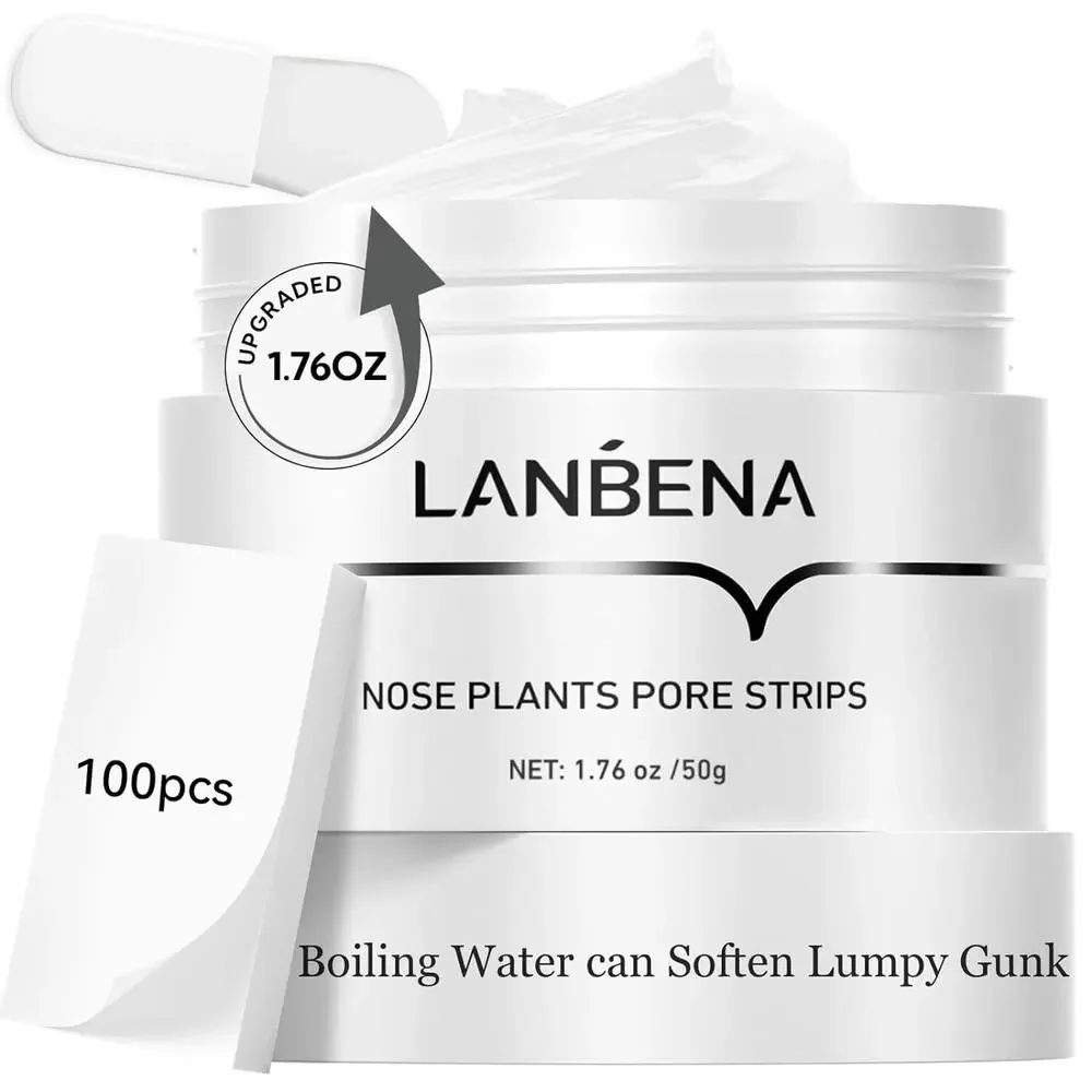 LANBENA Nose Strips for Blackheads (1.76 Oz), 100 Pcs Nose Plants Pore Strips, B